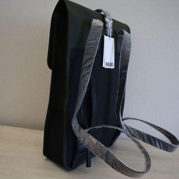 RAINS 12800 Unisex One Size Green Mini Waterproof Backpack - Picture 9 of 13